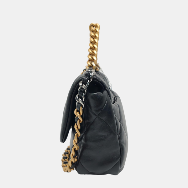 CHANEL 19 Small Quilted Lambskin Black