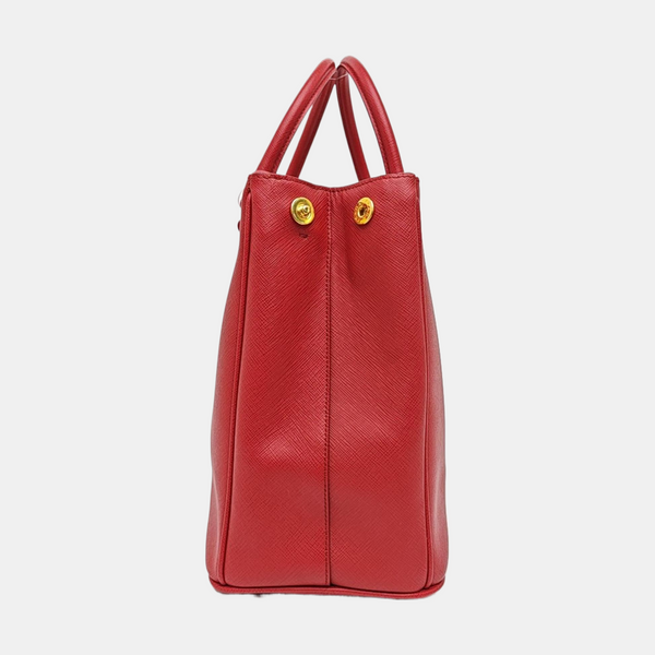 Galleria Large Saffiano Calfskin Red