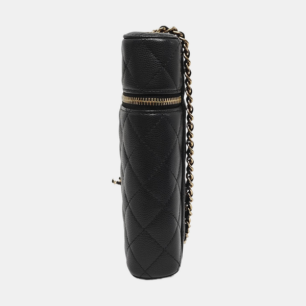 Quilted Grained Calfskin Black