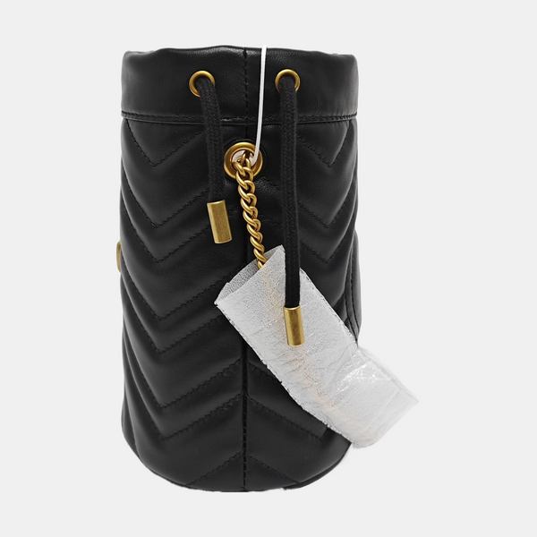 GG Marmont Mini Quilted Calfskin Black