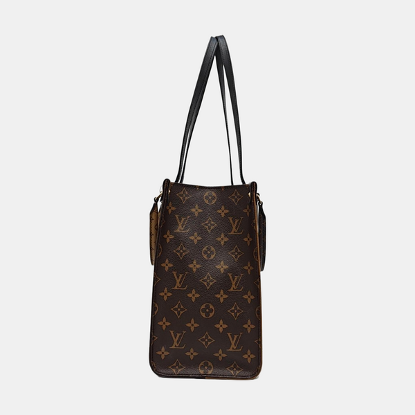 ONTHEGO MM Monogram Coated Canvas Brown
