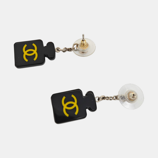 Metal Black Stud Earrings