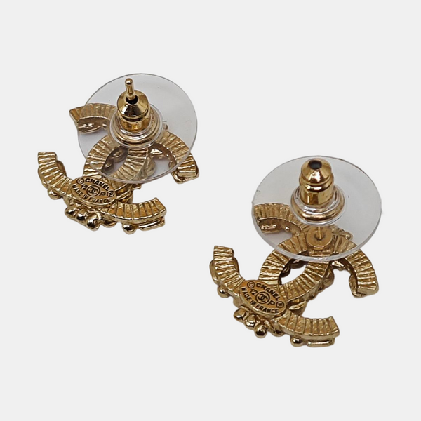 Pendientes CC en tono dorado, metal, otros dorados