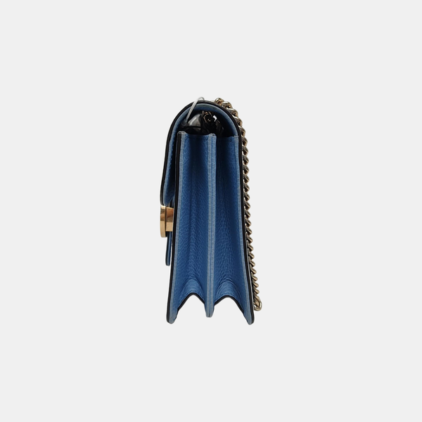 Authenticated pre-owned Interlocking G Small Calfskin Blue - Shoulder Bag at Looply