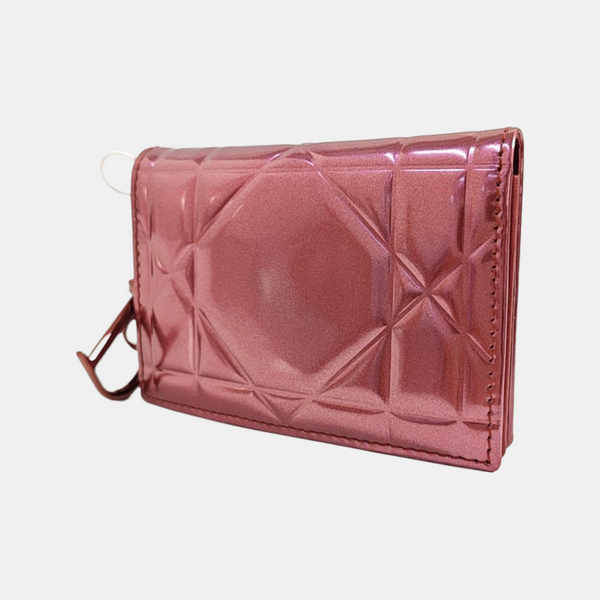 Cannage Calfskin Coin Purse Pink