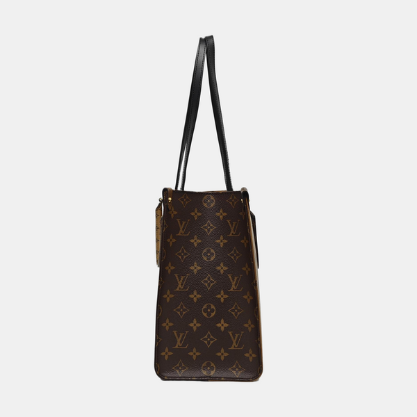 Authenticated pre-owned ONTHEGO MM Monogram Coated Canvas Brown - Tote Bag at Looply