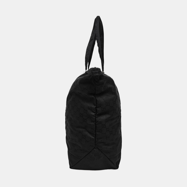 Monogram Nylon Tote Bag Black
