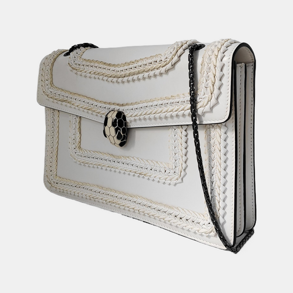 SERPENTI FOREVER Medium Calfskin White