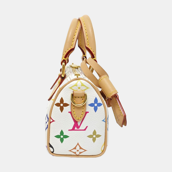 LV × TM SPEEDY Nano Monogram Coated Canvas White