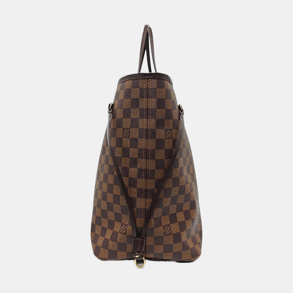 NEVERFULL GM Damier Ebene Coated Canvas Brown