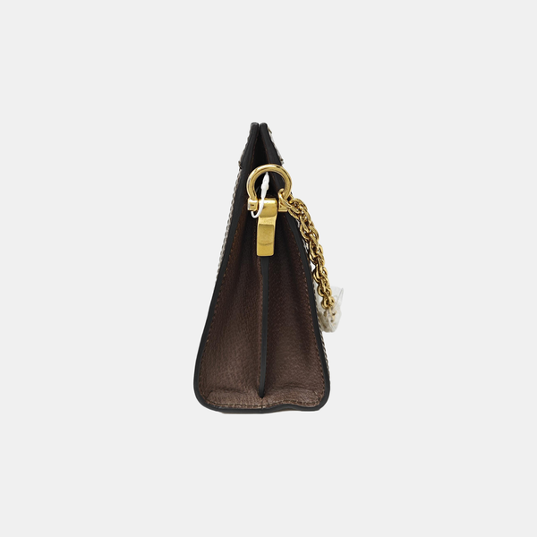 Ophidia Small Monogram Coated Canvas Beige