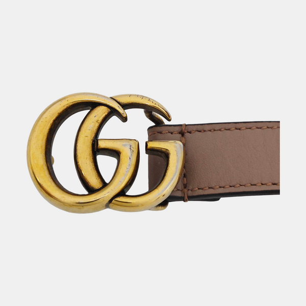 Leather Belt Beige