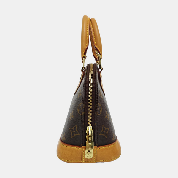 ALMA BB Monogram Coated Canvas Brown