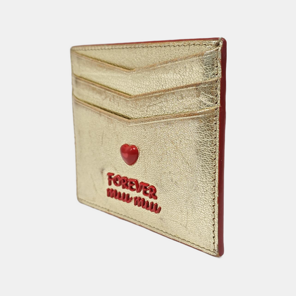 Love Lambskin Beige Card Holder