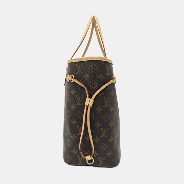 NEVERFULL MM Monogram Coated Canvas Brown