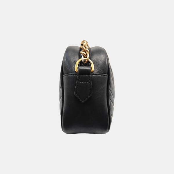 GG Marmont Small Quilted Calfskin Black