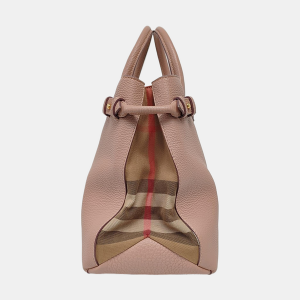 The Banner Medium Calfskin Pink