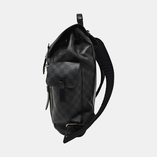 CHRISTOPHER MM Damier Graphite Coated Canvas Gray