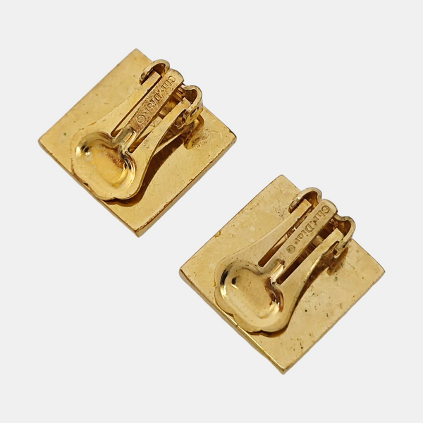 Metal Gold Clip On Earrings