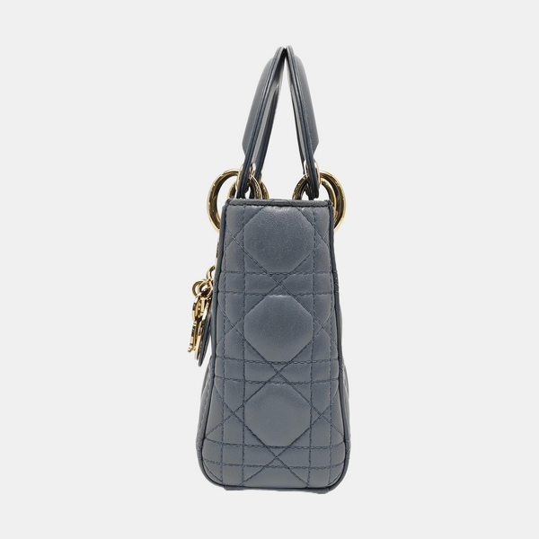 Lady Dior Mini Quilted Lambskin Blue
