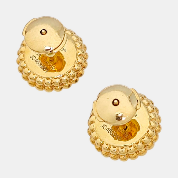 Perlée Couleurs 18k Gold Green Stud Earrings