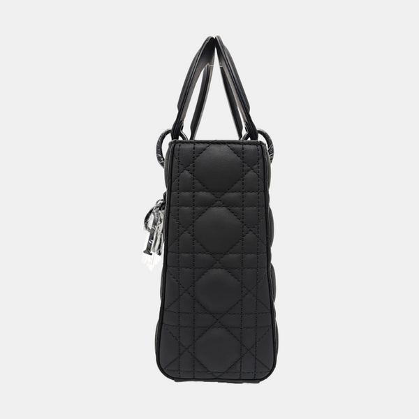 Lady Dior Small Cannage Calfskin Black