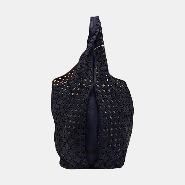 Calfskin Top Handle Bag Blue
