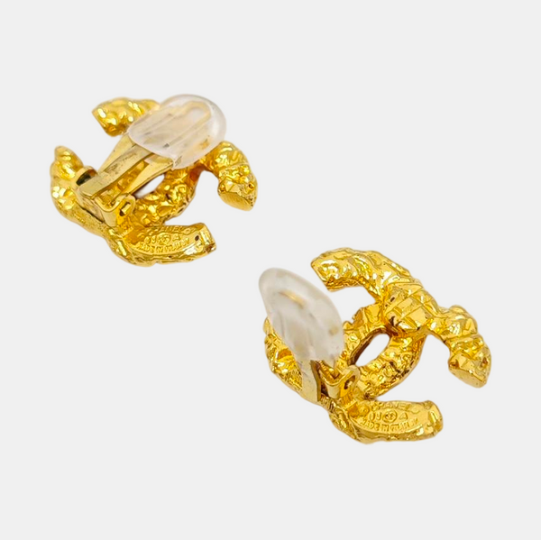 Metal Gold Clip On Earrings