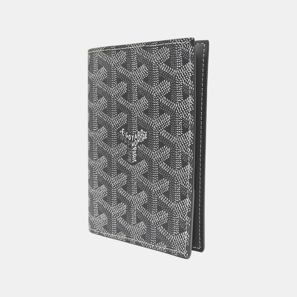 Saint-Marc Coated Canvas Gray Card Holder