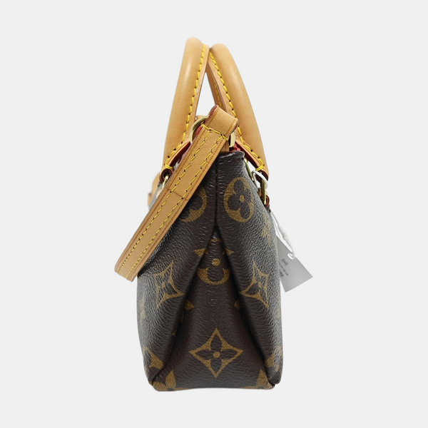 PALLAS Nano Monogram Coated Canvas Brown