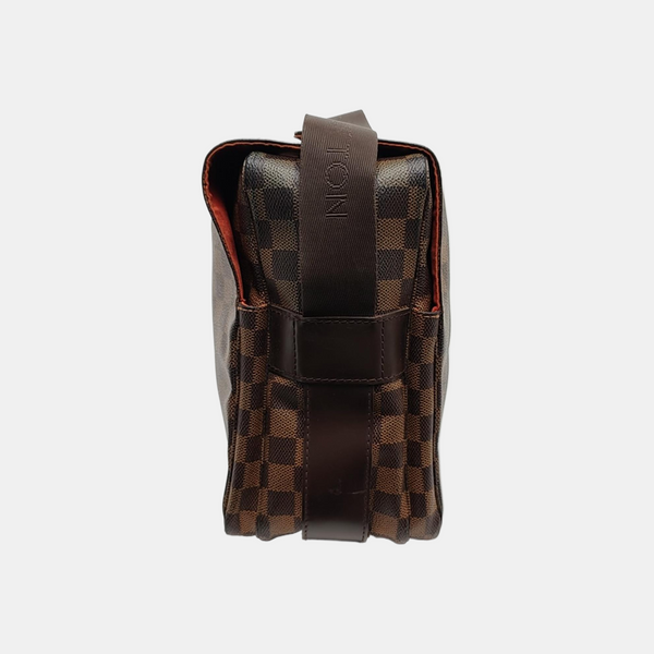NAVIGLIO Damier Ebene Coated Canvas Brown