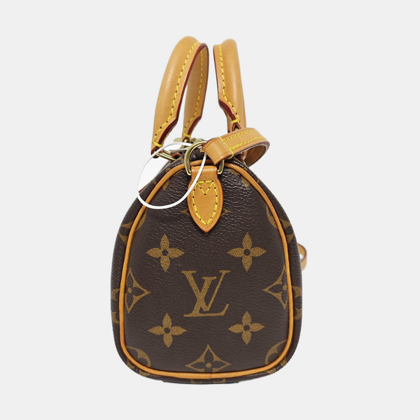 SPEEDY Nano Monogram Coated Canvas Brown