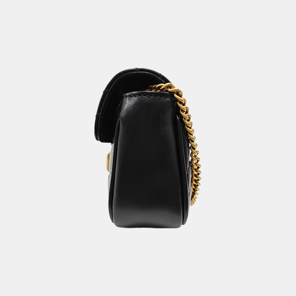 GG Marmont Mini Quilted Calfskin Black