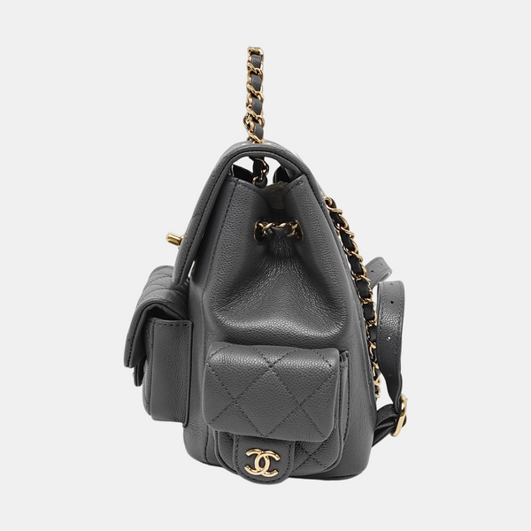 DUMA Quilted Grained Calfskin Gray