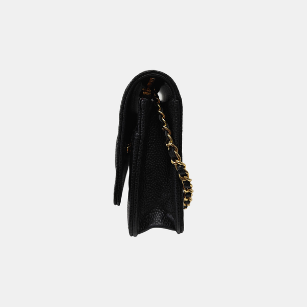 WOC Quilted Grained Calfskin Black