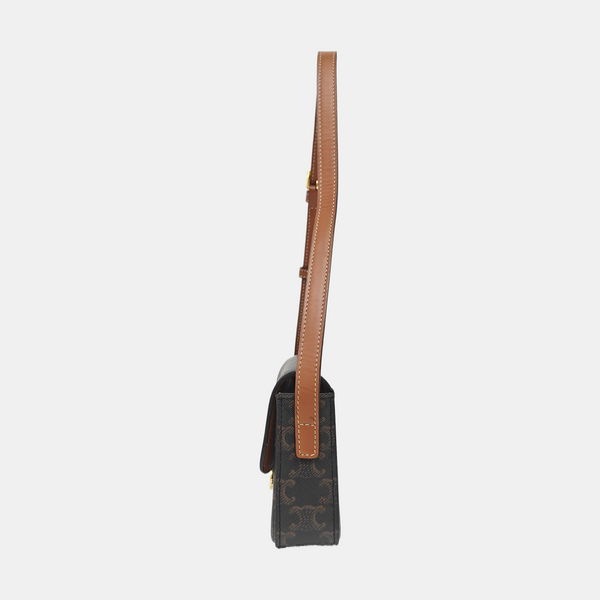TRIOMPHE Small Coated Canvas Brown