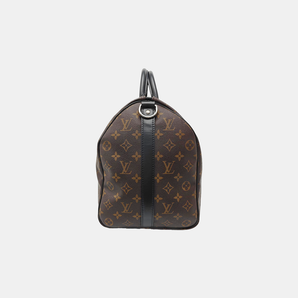 KEEPALL 45 Monogram Coated Canvas Brown