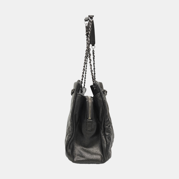 CC TIMELESS SOFT Quilted Grained Calfskin Gray