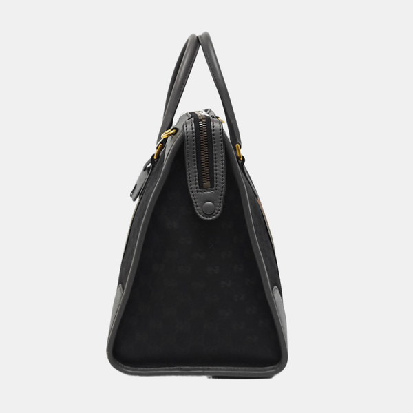 Monogram Canvas Shoulder Bag Black