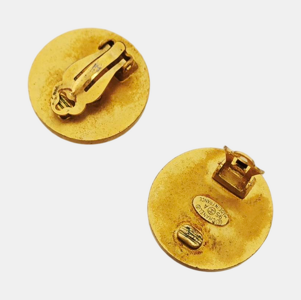 Metal Gold Clip On Earrings