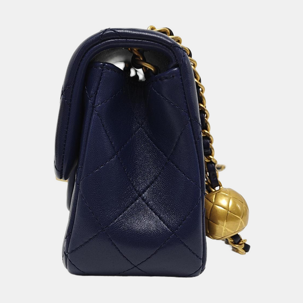 CLASSIC FLAP Mini Quilted Lambskin Blue