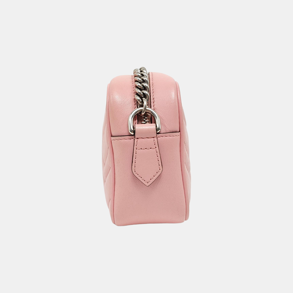 GG Marmont Mini Quilted Calfskin Pink
