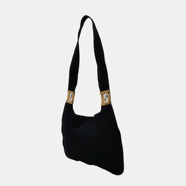 Fabric Shoulder Bag Black