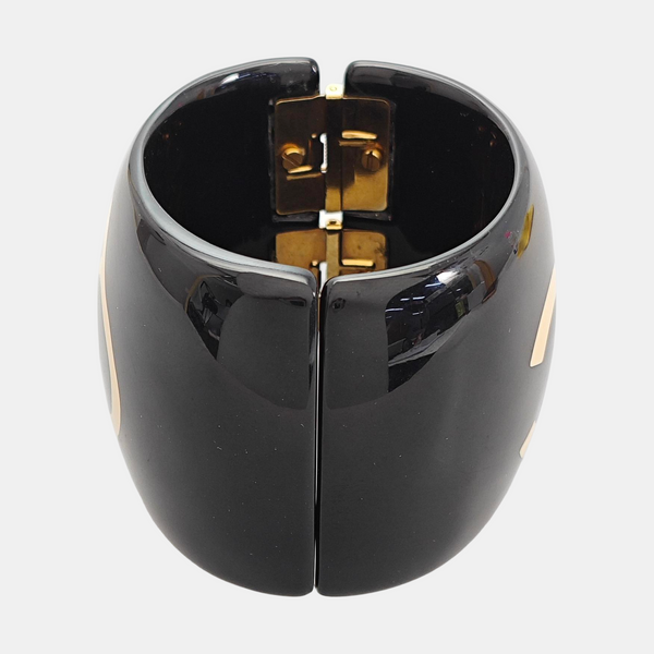 Synthetic Material Black Bangle