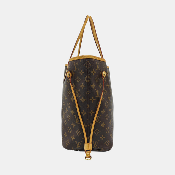NEVERFULL MM Monogram Coated Canvas Brown