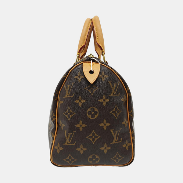 SPEEDY 25 Monogram Coated Canvas Brown