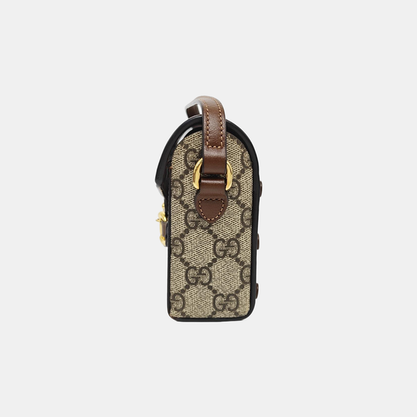 Horsebit 1955 Mini Monogram Coated Canvas Beige