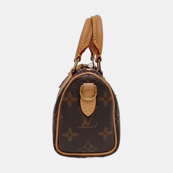 SPEEDY Nano Monogram Coated Canvas Brown