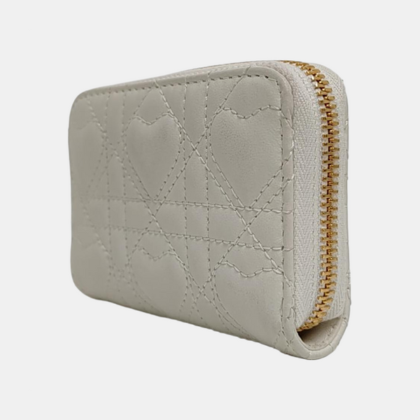 Quilted Calfskin Wallet White