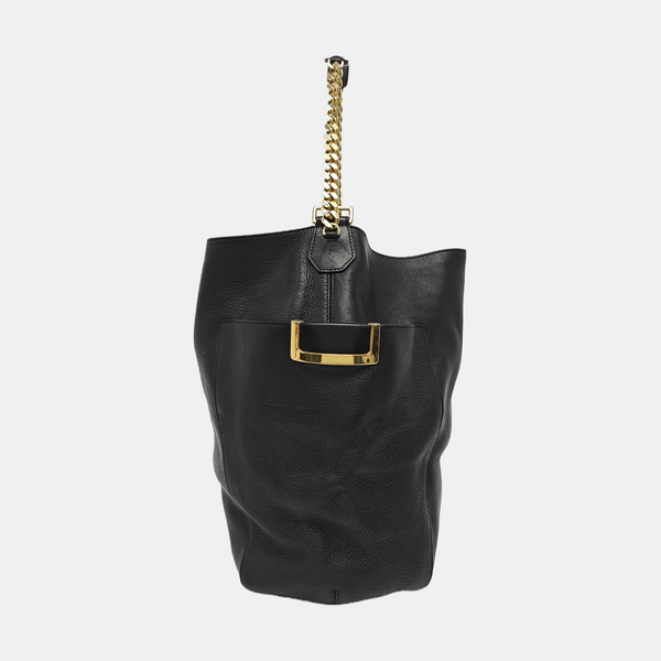 Calfskin Shoulder Bag Black